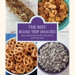 Road trip snacks Pinterest image.