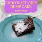 Chocolate Chip Dump Cake Pinterest image.